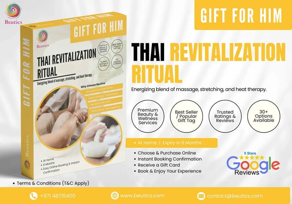 Gift for men with Thai massage and stretch therapy at home