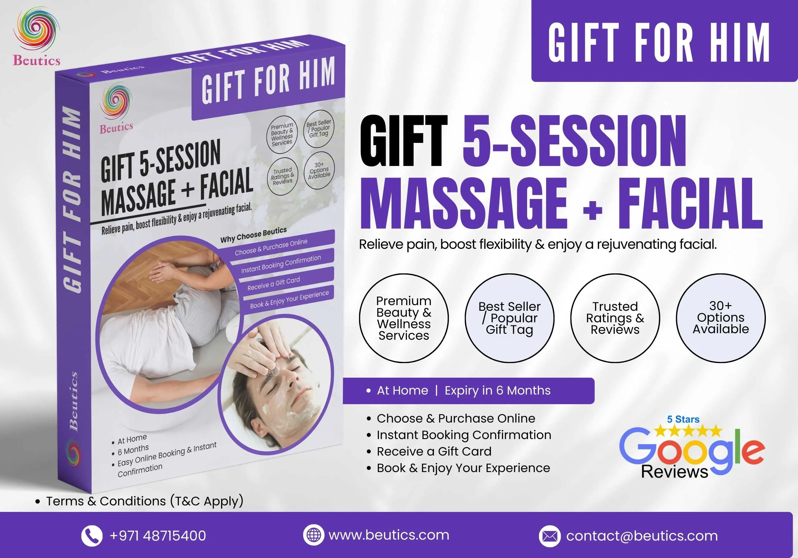 Gift a 5-session massage plus a facial.