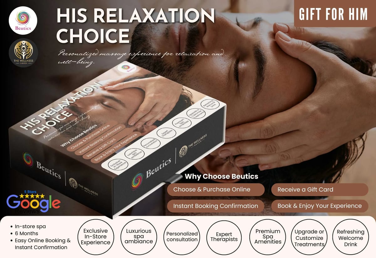 Gift for men with choice of any massage at home